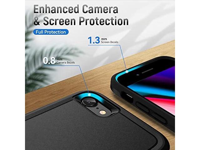 Warsia for iPhone SE 2022/2020/SE3/iPhone 7/8 Case with Screen Protector,[Military Grade Drop Tested] Heavy-Duty Tough Rugged Shockproof Protective...