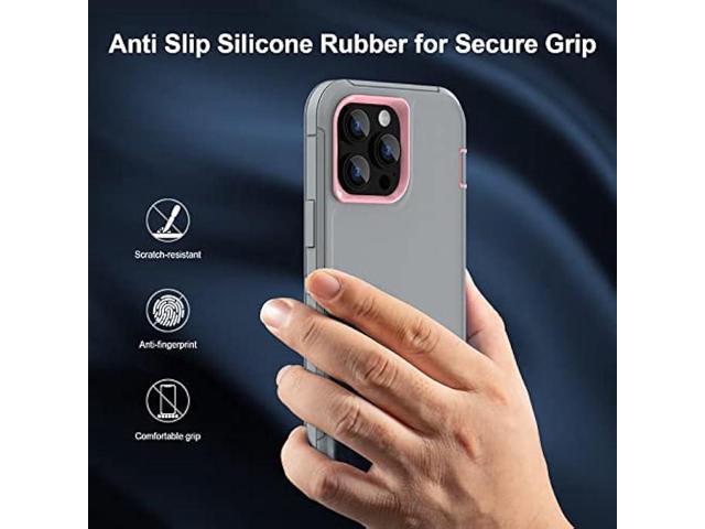 Sansunto for iPhone 13 Pro Max Case, iPhone 12 Pro Max Case, Heavy Duty Shockproof 3 in 1 Silicone Rubber Hard PC Rugged Durable Phone Cover for...