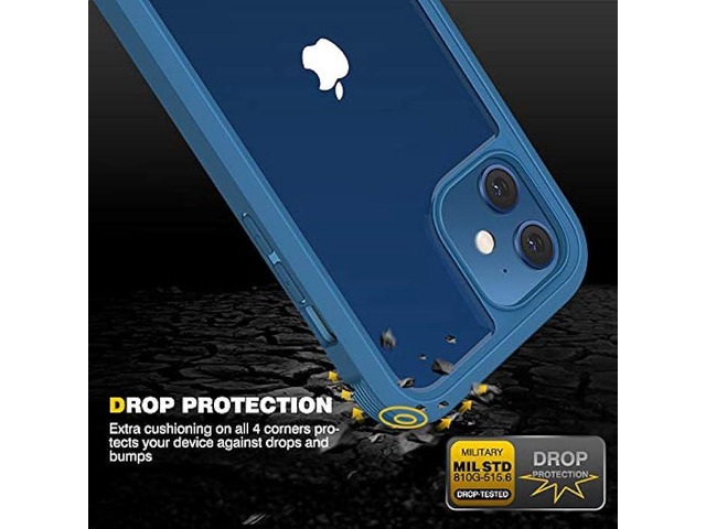 Diaclara Designed for iPhone 12 Mini Case, Full Body Rugged Case with Built-in Touch Sensitive Anti-Scratch Screen Protector, Soft TPU Bumper Case...