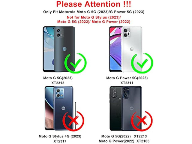 for Motorola Moto G Power 5G 2023 & Moto G 5G 2023 Case with Tempered Glass Screen Protector[1 Pack], Dual Layer Full Body Heavy Duty Rugged...