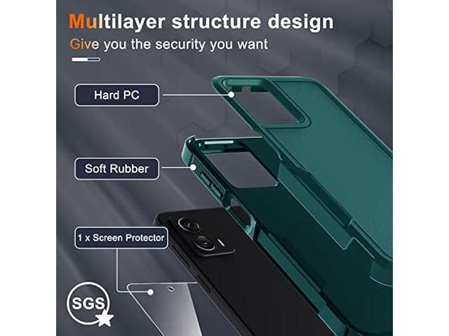for Motorola Moto G Power 5G 2023 & Moto G 5G 2023 Case with Tempered Glass Screen Protector[1 Pack], Dual Layer Full Body Heavy Duty Rugged...
