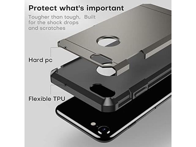 ImpactStrong iPhone 7/8 Case, Heavy Duty Dual Layer Protection Cover Heavy Duty Case for Apple iPhone 7/8 (Gun Metal)