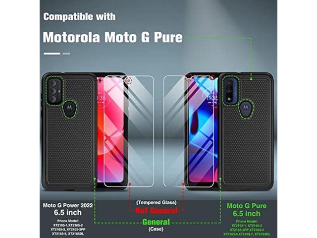 BNIUT for Motorola Moto G Pure Case: Dual Layer Protective Heavy Duty Cell Phone Cover Shockproof Rugged with Non Slip Textured Back - Military...