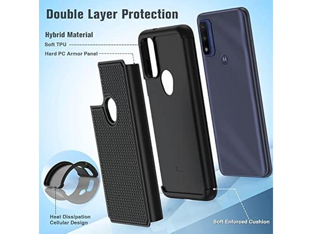 BNIUT for Motorola Moto G Pure Case: Dual Layer Protective Heavy Duty Cell Phone Cover Shockproof Rugged with Non Slip Textured Back - Military...