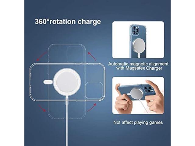 HVDI Clear Magnetic Case for iPhone 11 with Mag-Safe Wireless Charging, Soft Silicone TPU Bumper Cover, Thin Slim Fit Hard Back Shockproof...