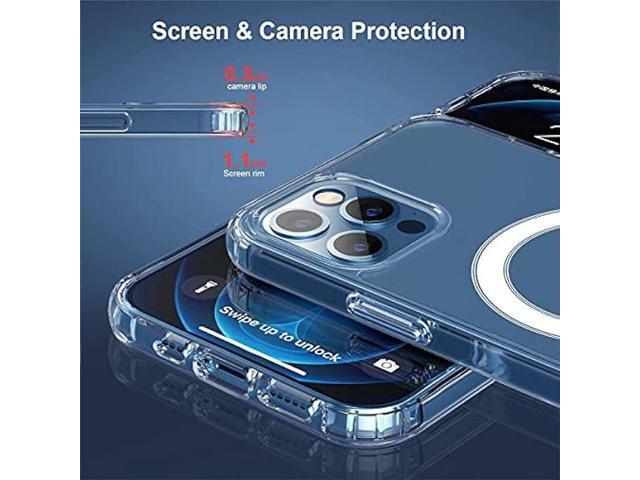 HVDI Clear Magnetic Case for iPhone 11 with Mag-Safe Wireless Charging, Soft Silicone TPU Bumper Cover, Thin Slim Fit Hard Back Shockproof...