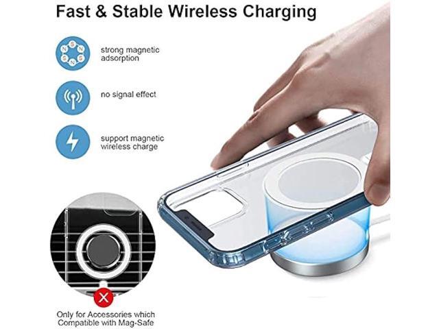 HVDI Clear Magnetic Case for iPhone 11 with Mag-Safe Wireless Charging, Soft Silicone TPU Bumper Cover, Thin Slim Fit Hard Back Shockproof...