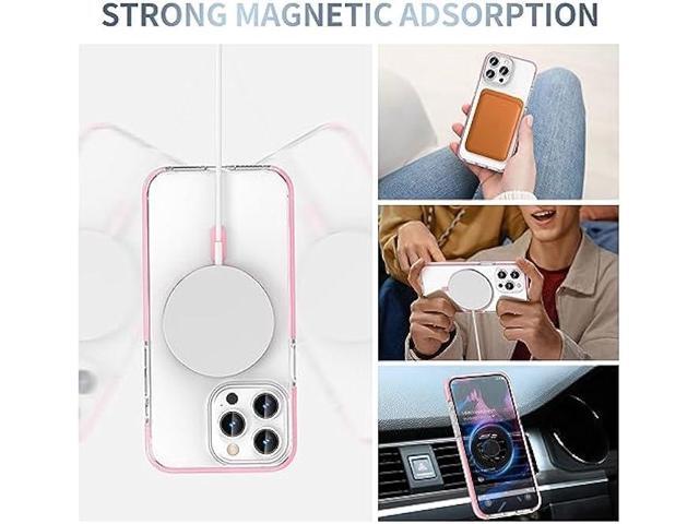 MILPROX Compatible with iPhone 15 Pro Max Case - Compatible with MagSafe - Magnetic Clear Trasparent Design - Non-Yellowing Anti-Slip - Shockproof...
