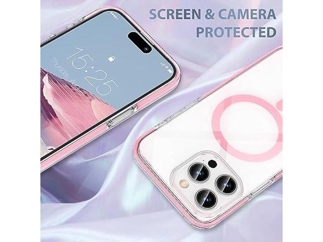 MILPROX Compatible with iPhone 15 Pro Max Case - Compatible with MagSafe - Magnetic Clear Trasparent Design - Non-Yellowing Anti-Slip - Shockproof...