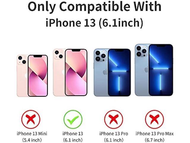 VEGO Compatible with iPhone 13 Kickstand Case, iPhone 13 Case with Slide Camera Cover, Built-in 360° Rotate Ring Stand Magnetic Cover Case for...