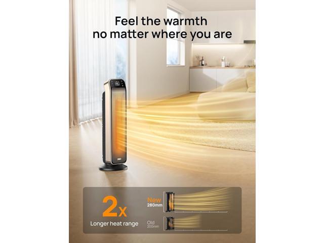 Dreo Space Heater Indoor, 25' 11.5ft/s Fast Portable Room Heater with Remote and Thermostat, 3 Modes, Overheating & Tip-Over Protection, Electric...
