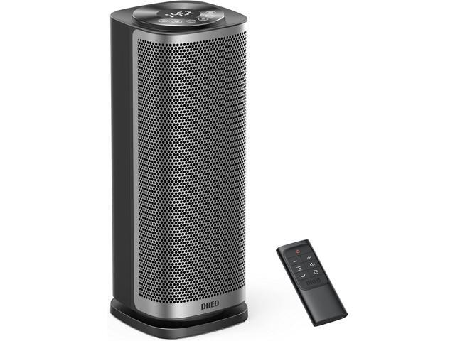 Dreo Space Heater for Bedroom, 70 ° Oscillation, Fast Heating Ceramic Electric with Digital Thermostat, Remote Control, 1-12H Timer, Overheat.
