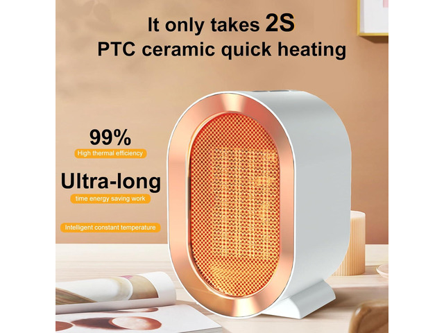 Indoor Electric Portable Space Heater, 1200W Personal Desk Heater, Fast Quiet Heating Ceramic for Small Room,Bedroom and Office Use (Green)