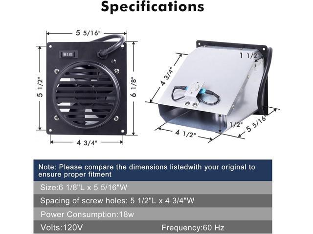 Hiorucet WHF100 Fan Blower for Mr. Heater, Dyna-glo 30,000 BTU, Comfort Glow Vent Free Wall Heaters, Replacement WHF100 Dyna-glo Heater Fan...