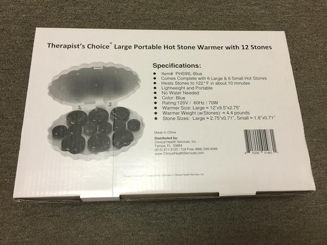 Therapists Choice Portable Hot Stone Warmer with 12 Stones for Massage Therapy