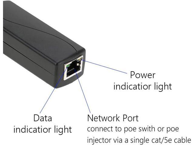 ANVISION 4-Pack Active 48V to 12V PoE Splitter Adapter, IEEE 802.3af Compliant, 10/100Mbps, for IP Camera AP Voip Phone and More