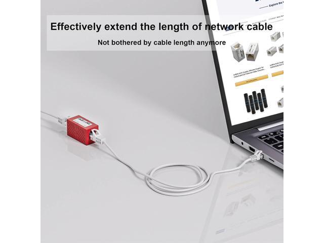 Iwillink 20-Pack Cat6 RJ45 Ethernet Coupler, Female to Female RJ45 Connector for Cat6/Cat5e/Cat5 Ethernet Cable, Extender Adapter, Red