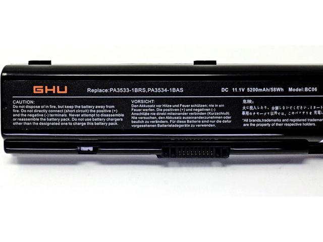 GHU Battery 58 Wh Replacement for PA3533U-1BRS PA3533U-1BAS PA3534U-1BAS PA3534U-1BRS PA3535U-1BAS Compatible with Laptop A200 A205 A210 A215 A300...