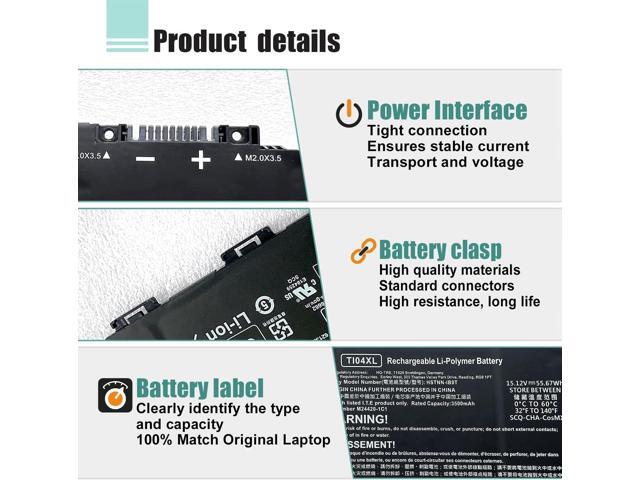BOWEIRUI TI04XL Laptop Battery Compatible with HP Envy 17 Envy 17-ch Series Laptop TI04XL HSTNN-IB9T M24420-1D1 M24563-005 TI04055XL M24420-1C1...