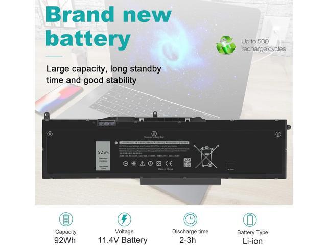 Futurebatt 11.4V 92Wh VG93N Laptop Battery Replacement for Dell Precision 15 3520 3530 M3520 M3530 Latitude 5580 5590 5591 E5580 E5590 E5591 Series...