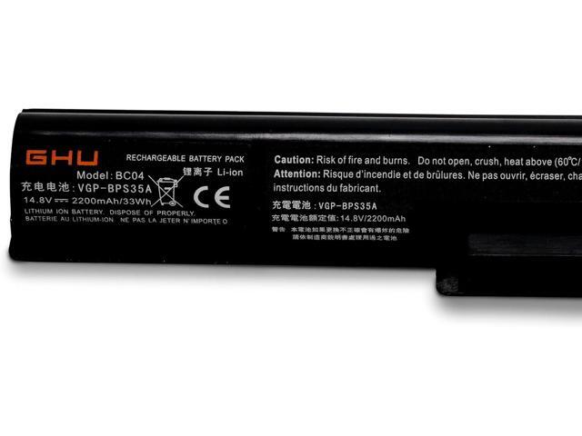GHU New Battery VGP-BPS35 Compatible with Sony VAIO fit 14E, 15E Series SVF1521A2E SVF15217SC SVF14215SC SVF15218SC SVF15216SC SVF152A24T...