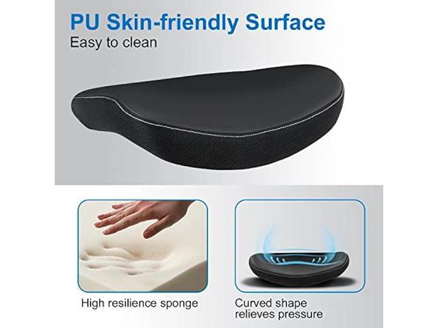 Office Chair Ergonomic Desk Chair, Computer PU Leather Home Office Chair, Swivel Mesh Back Adjustable Lumbar Support Flip-up Arms Executive Task Chair