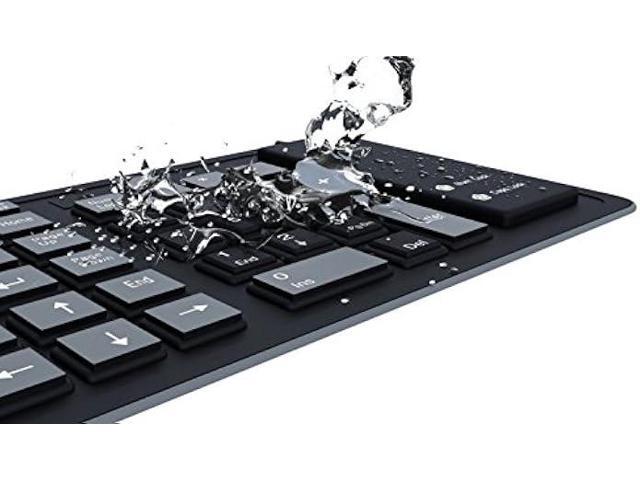 sungwoo Foldable Silicone Keyboard USB Wired Waterproof Rollup Keyboard for PC Notebook Laptop (Black+Grey)