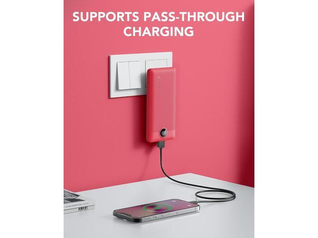 Portable Charger Built-in Cables and AC Wall Plug, VRURC USB C Power Bank 10000mAh, Travel Battery Portable Phone Charger Compact Lightweight...