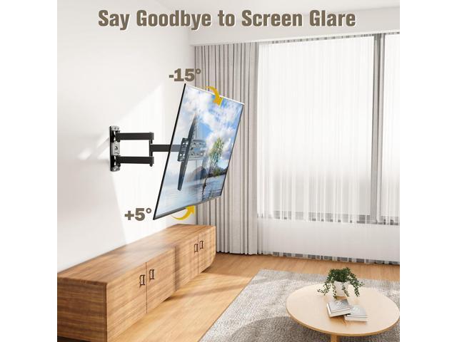 Mounting Dream TV Wall Mount Swivel and Tilt for Most 26-55 Inch TV, TV Mount Perfect Center Design, Full Motion TV Mount Bracket with...