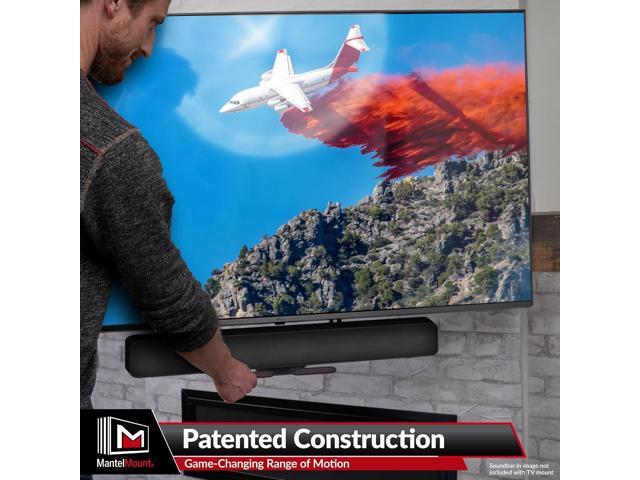 MantelMount MM540 - Above Fireplace Pull Down TV Mount for 44' to 80' Screen TVs to 90 lbs, with Patented auto-straightening, Adjustable Stops,...
