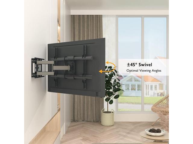 BONTEC Full Motion TV Wall Mount for 37-84 Inch TVs, Hold up to 132lbs, Max VESA 600x400mm, Swivel Tilt Dual Arms, Adjustable Viewing Angle, Fits...