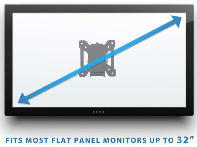 Mount-It! Tilting TV Wall Mount Bracket for Small TV and Computer Monitors, Low-Profile Design with Quick Release Function, Fits 24, 27, 30 and 32...
