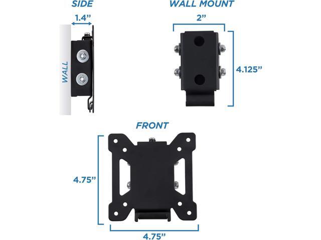 Mount-It! Tilting TV Wall Mount Bracket for Small TV and Computer Monitors, Low-Profile Design with Quick Release Function, Fits 24, 27, 30 and 32...