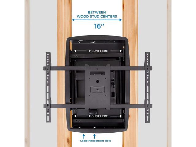 Mount-It! Recessed TV Wall Mount, Articulating Full Motion in-Wall TV Bracket for Flush Installation, 27 Inch Extended Arm Fits Screen Sizes 32,...