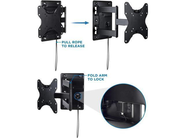 Mount-It! Lockable RV TV Wall Mount for 23-43 Inch TVs, Quick-Release Full Motion Bracket for Campers, Motorhomes, Trailers & Boats, Secure Swivel...