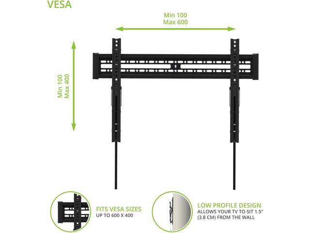 Kanto KT3260 Tilting TV Wall Mount Fits 32 to 60 Monitors Fits VESA Sizes 100 x 100 to 600 x 400 Tilt Mechanism Quick Release Tabs Solid...