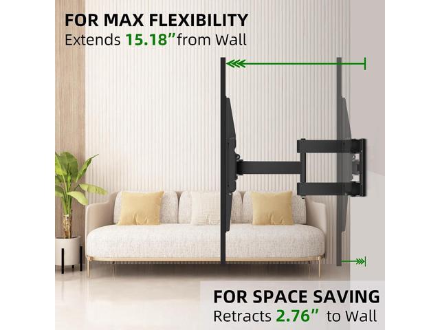 Full Motion Mount, USX MOUNT Wall Mount for Most 42-86 inch TVs, Holds up to 120lbs, Max VESA 600x400mm, Swivel TV Bracket with Dual Articulating...