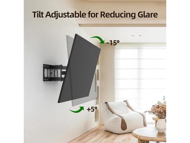 Full Motion Mount, USX MOUNT Wall Mount for Most 42-86 inch TVs, Holds up to 120lbs, Max VESA 600x400mm, Swivel TV Bracket with Dual Articulating...