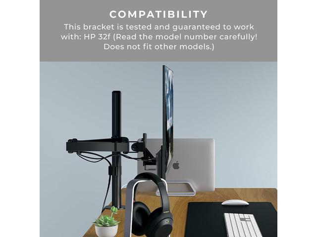 HumanCentric VESA Mount Adapter Compatible with HP 32f Monitor, VESA Adapter Bracket Mounts Monitor to VESA Stand, Arm Mount 75x75 or 100x100
