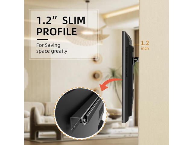 Studless TV Wall Mount for 12-55 Inch TVs, No Stud No Drill TVs Mount, VESA 100x100mm to 400x400mm, Up to 100 Lbs, Slim & Secure Low-Profile TV...