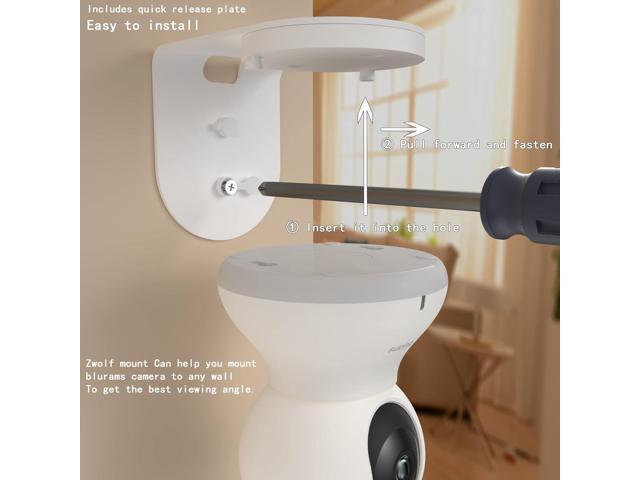 Zwolf (Pack of 2) Metal Wall Mount for Blurams Security Camera, Upside Down or Upright on Any Wall Allows The Best Range of Camera Motion Without...