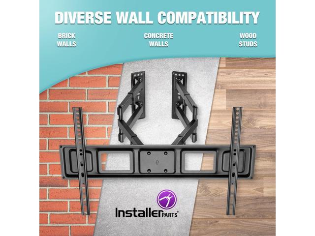 InstallerParts 32'-70' TV Corner Mount Swivel/Tilt 20' Dual Extension Arm Heavy Duty LCD LED TV Monitor Flat Panel Screen, 6ft HDMI Cable