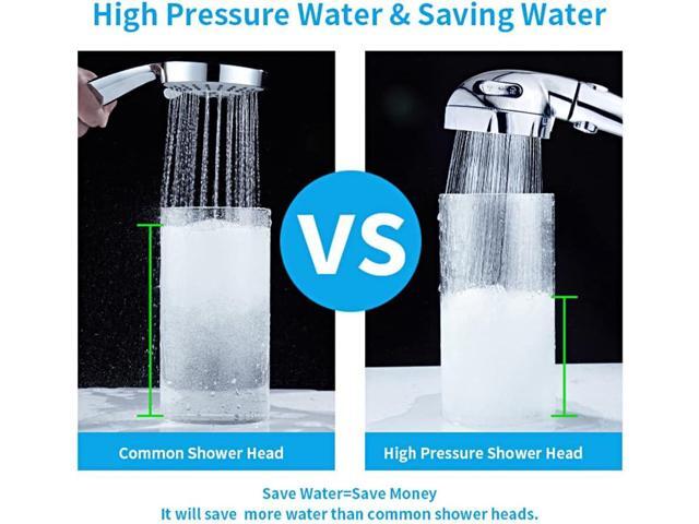 KAIYING Drill-Free High Pressure Handheld Shower Head with ON/OFF Pause Switch 3 Spray Modes Water Saving Showerhead, Detachable Puppy Shower...