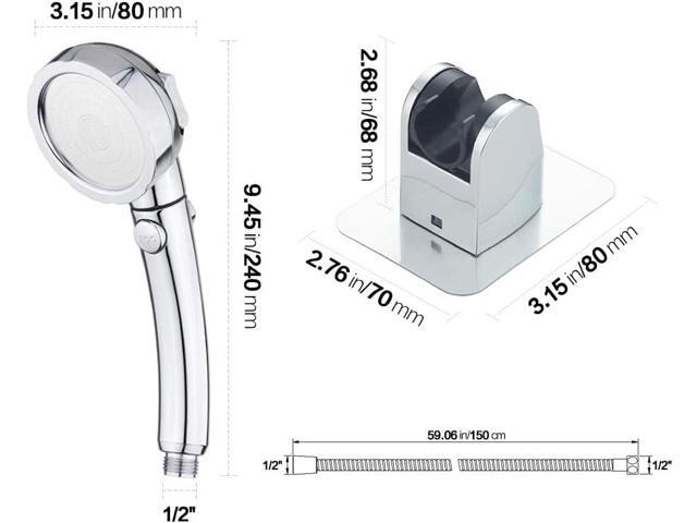 KAIYING Drill-Free High Pressure Handheld Shower Head with ON/OFF Pause Switch 3 Spray Modes Water Saving Showerhead, Detachable Puppy Shower...