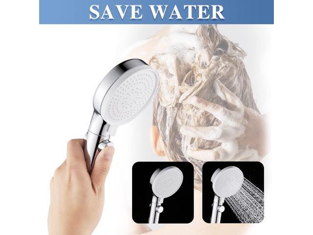 DOILIESE Shower Head with Handheld Shower Head with ON/Off Switch, 3-Modes High Pressure, with 60in Hose, Chrome Finish
