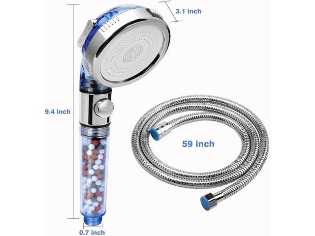 High Pressure Shower Head with Hose, REHAVE Water Saving RV Handheld Shower Head, Shower Sprayer, 3 Mode, Handheld Spray Showerheads for Dry Skin...