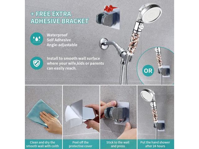 MIAOHUI Zenbody Shower Head with Filter Beads, 3 Modes Shower Envy Showerhead with On Off Switch, Handheld Eco Water Spa Shower Head with Hose,...