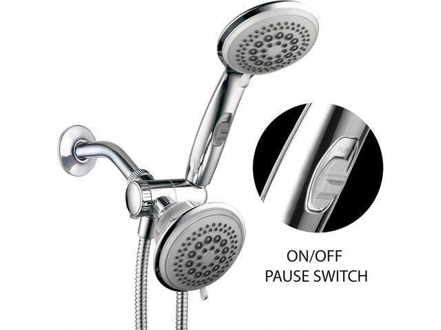 Hotel Spa PowerSpa Top American Brand High Pressure 3-way Luxury Overhead/Handheld Shower Head Combo with 63 Flow Settings, Water Saving Hand Pause...