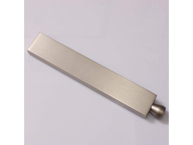 Square Solid Brass Hand Held Shower Head With Wall Connector Holder and Hose Set Brushed nickel