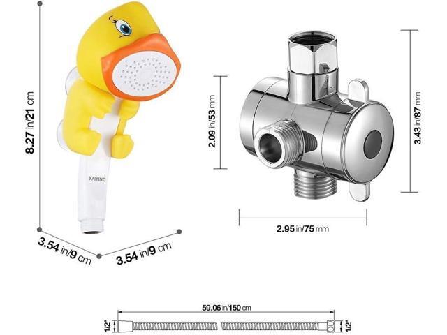 KAIYING Children's Handheld Shower Head,Cartoon Water Flow Spray Shower Head Baby Kids Toddler Bath Bathing Accessories (I...